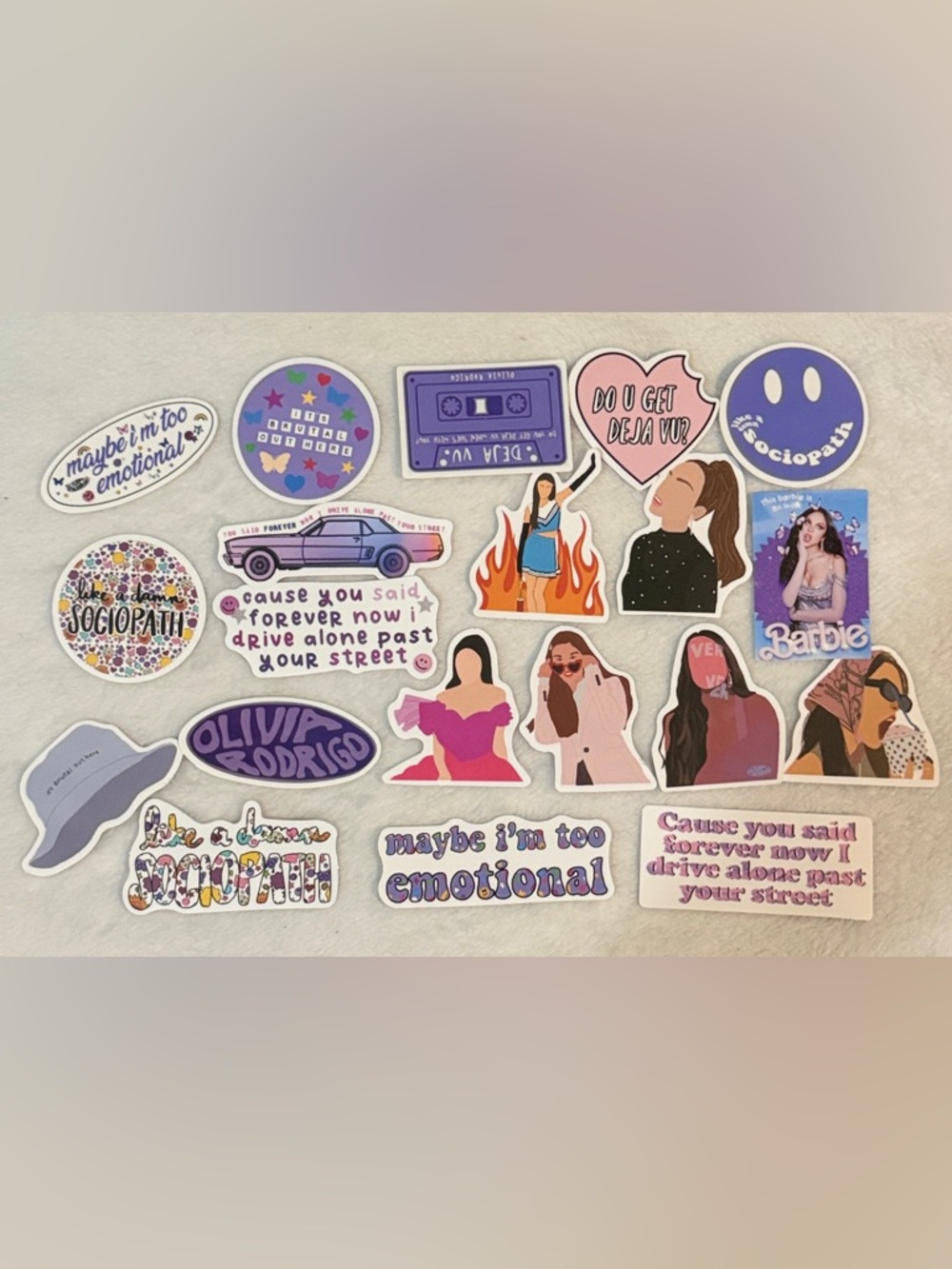 💜 20 Pcs Olivia Rodrigo Sticker Set - Picture 5 of 7